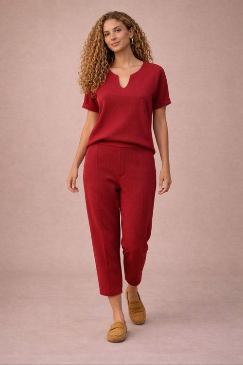 Blusa heritage decote U em V CEREJA..